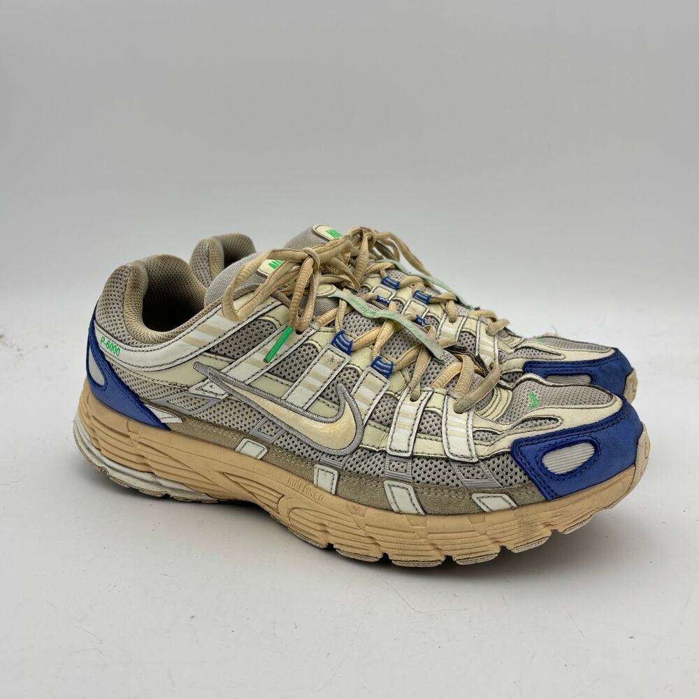 Nike P-6000 Athletic Department Coconut Milk Blue Sneakers Shoes Men's 10